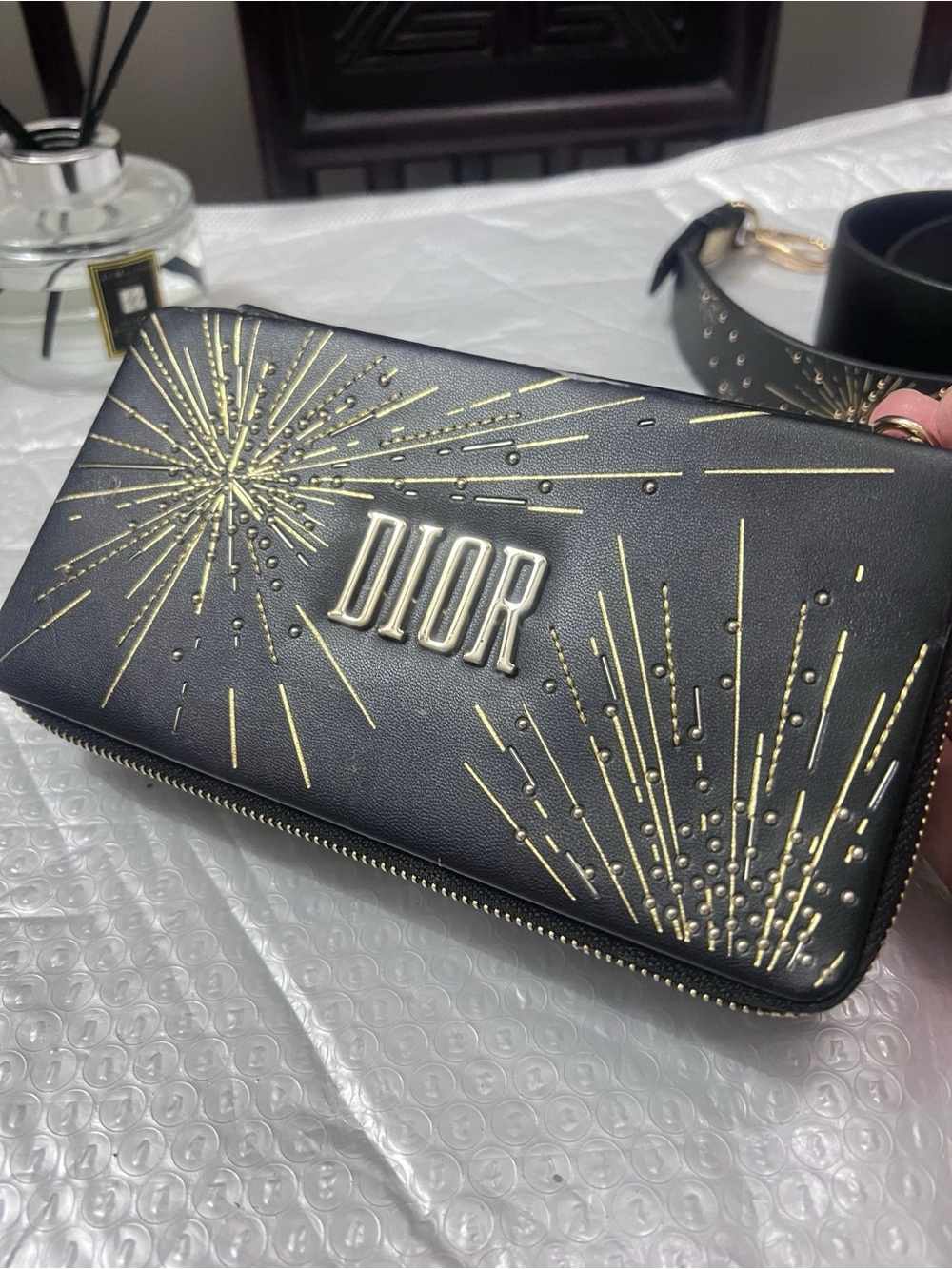 【DIY】Used Dior Convented Cosmetic Pouch Crossbody Bag with strap - Picture 3 of 9